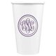 Double Circle Monogram Paper Coffee Cups Image 3 of 5